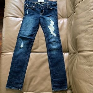 Abercrombie Kids Blue Distressed Jeans- worn once